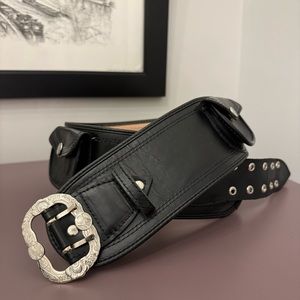 Black Leather Brazilian Made Utility Belt